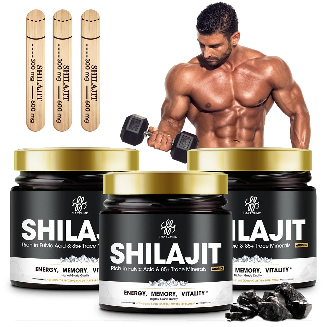 High Purity Original Shilajit Resin Mineral Supplements with 85+ Trace Minerals & Fulvic Acid for Man Energy Stamina