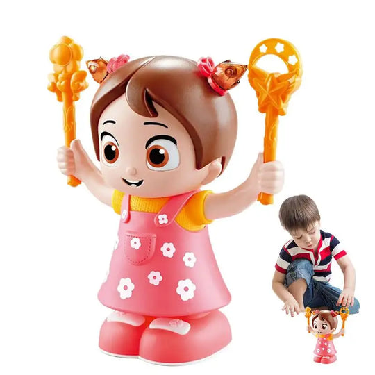 Electric Girl Doll Singing Doll Somersaults Music Light Up Electric Doll Interactive Cute Educational Toys Motor Skills Kids Toy