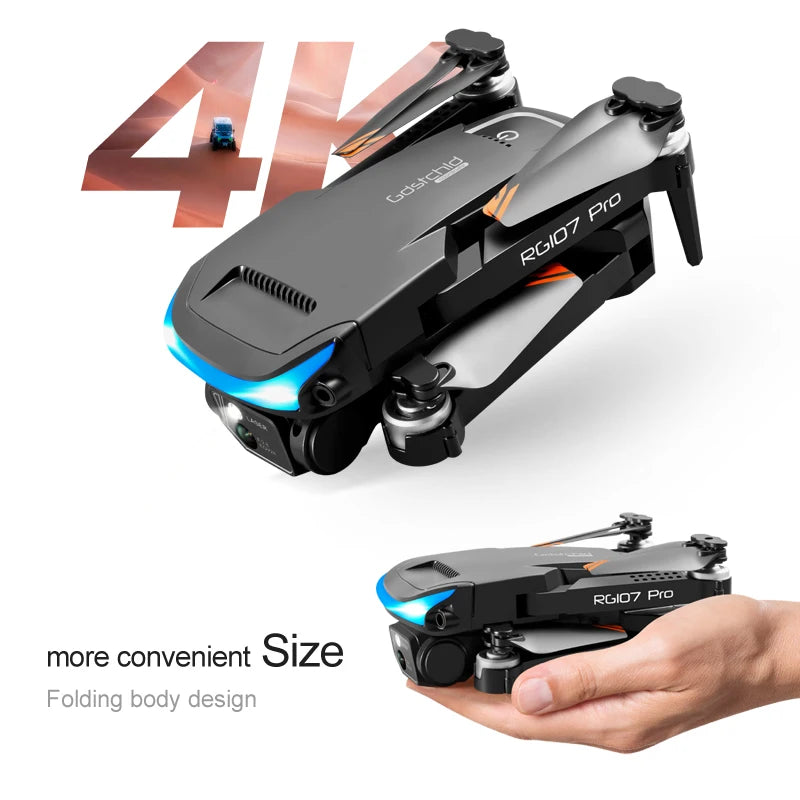 Mini Drone 4K ESC Three-sided Obstacle avoidance Professional Dual HD Camera FPV Foldable Quadcopter T