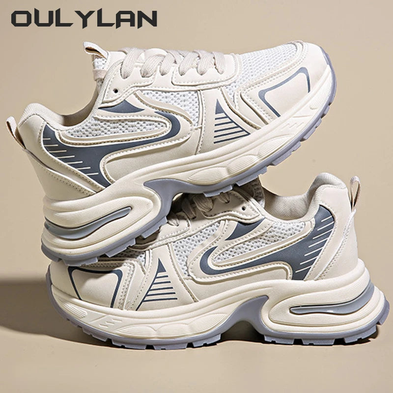 2024 Thick Sole Shoes Female Sports Running Shoes Women's Luxary Chunky Sneakers Spring Casual Ladies Fitness Vulcanize Shoes