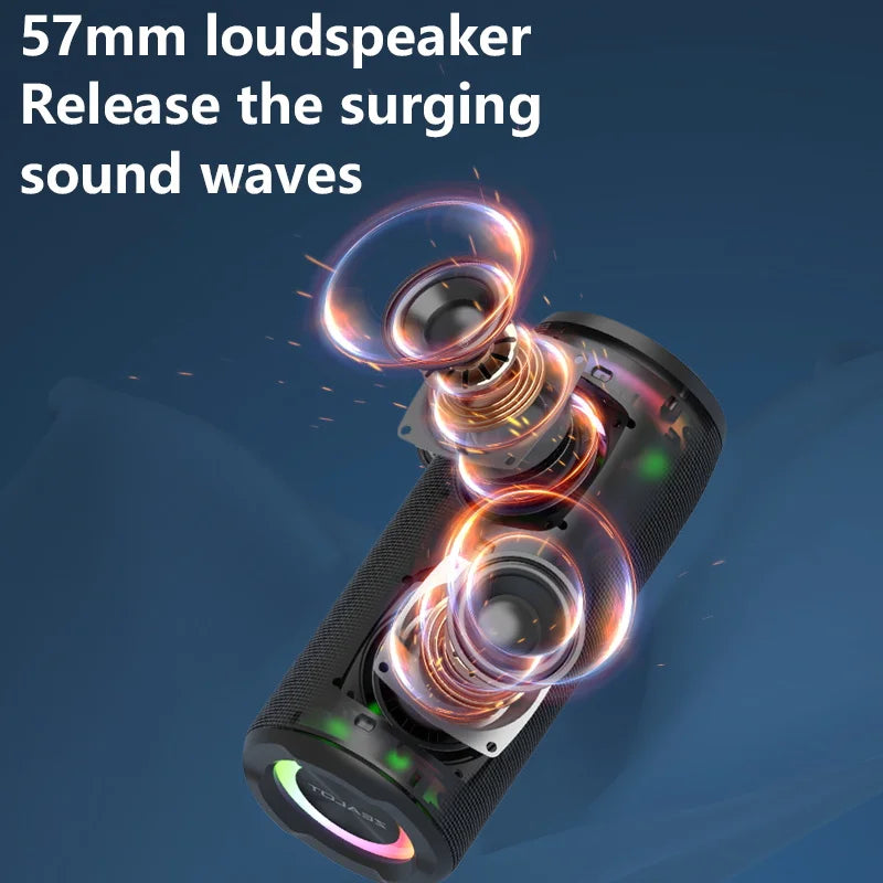 Pro 40W Wireless Speakers, Outdoor Portable Subwoofer, Waterproof IPX 6,  Dual Pairing,5200mAh Battery.