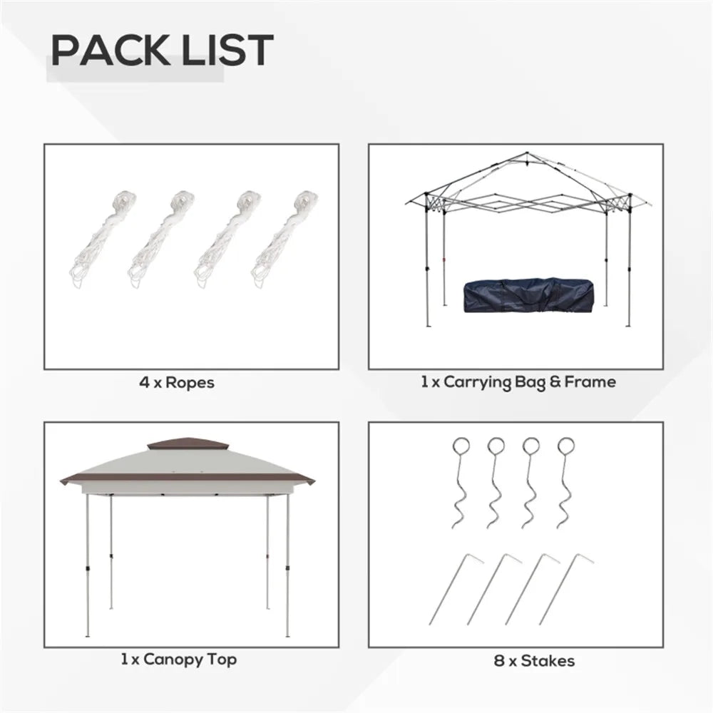 Outdoor Tent Open Air Pop Up Canopy Sun Gazebo