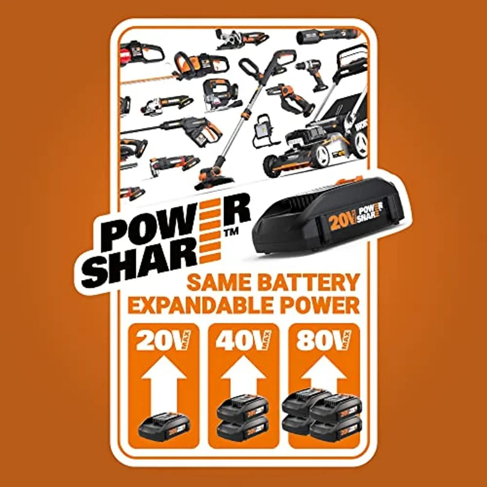 Worx  40V Power Share 4.0Ah 17" Cordless Lawn Mower (Batteries & Charger Included)