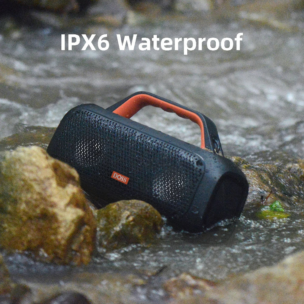 Portable Speaker Bluetooth 5.2 Powerful 60W Stereo Bass & Subwoofer Outdoor  Waterproof Wireless