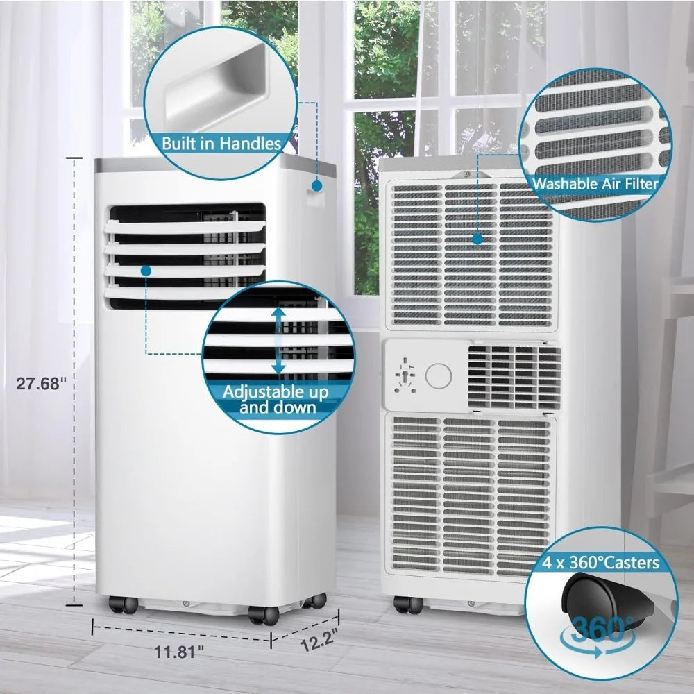 Portable Air Conditioner,8000 BTU Home AC Unit with Built-in Dehumidifier