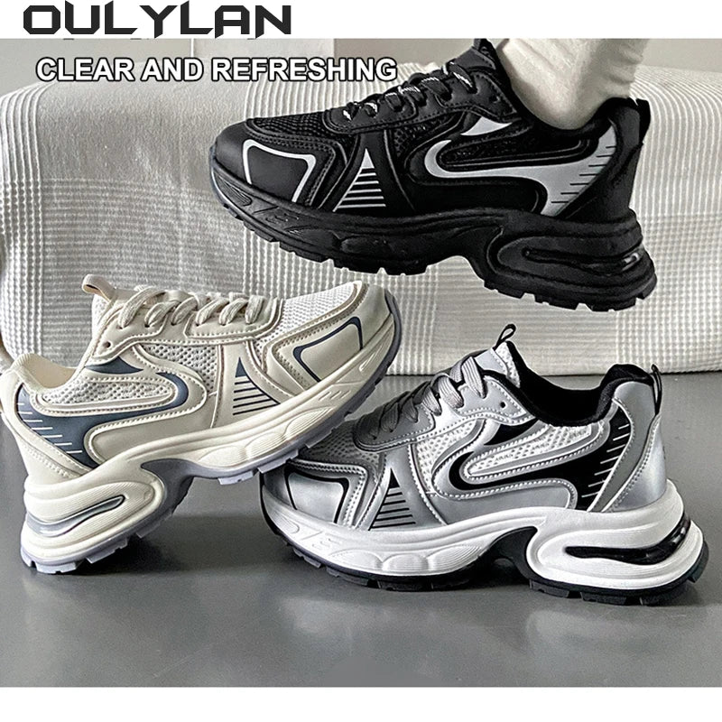 2024 Thick Sole Shoes Female Sports Running Shoes Women's Luxary Chunky Sneakers Spring Casual Ladies Fitness Vulcanize Shoes