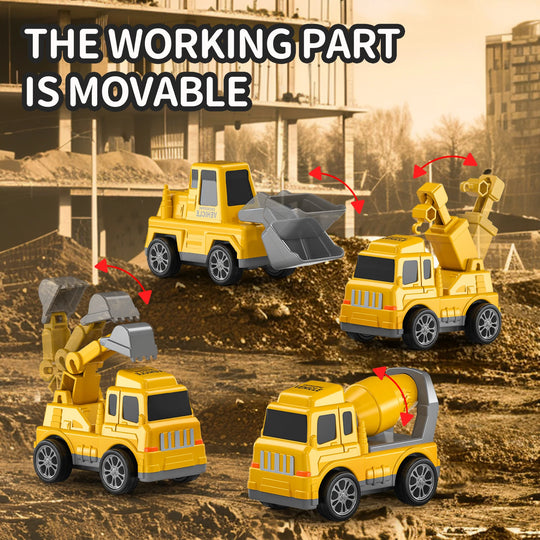 5 in 1 Toys for Construction Vehicles Transport Truck Carrier , Gifts for Kids Boys Girls